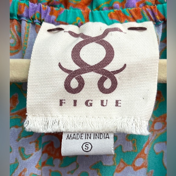 Figue Gianna Tassel Tiered Ruffle Silk Maxi Dress, Size Small - Picture 9 of 9